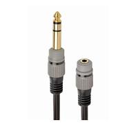 Gembird a-63m35f-0.2m cable de audio 0,2 m 6,35mm 3,5mm negro