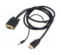 Gembird - Cable HDMI VGA (+3,5 mm/1,8 m)