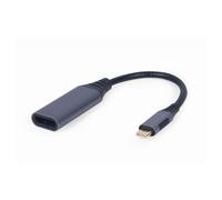 Gembird - A-USB3C-DPF-01 adaptador de cable de vídeo 0,15 m USB Tipo C DisplayPort Negro, Gris