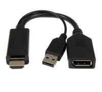 Gembird Adaptador Active 4K HDMI a Monitor Display Port, Negro A-HDMIM-DPF-01