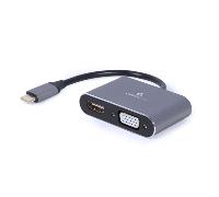 Gembird Adaptador USB Type-C a HDMI /VGA Gris
