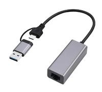 GEMBIRD Adapter USB typ 3.1 + USB-c -> LAN rj45 gigabit 15cm Marca