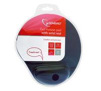 Gembird alfombrilla con reposamuÑeca de gel negro mp-gel-bk
