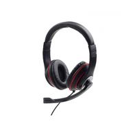 Gembird - MHS-03-BKRD auricular y casco Auriculares Alámbrico Diadema Juego Negro, Rojo