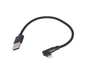 Gembird Cable Acodado USB 2.0 a Lightning Macho/Macho 20cm Negro