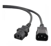 Gembird Cable de Alimentación C13 a C14 Macho/Hembra 1.8m Negro