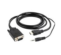 Gembird cable hdmi a vga con audio m/m 1.80m negro a-hdmi-vga-03-6