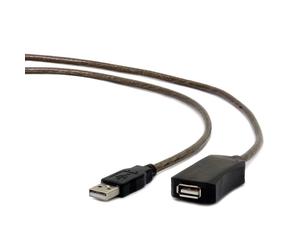 Gembird Cable USB 2.0 Alargador Macho/Hembra 10m Negro