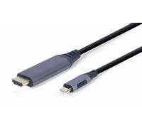 Gembird Cable adaptador de pantalla USB tipo C a HDMI Gris espacial 1,8 m