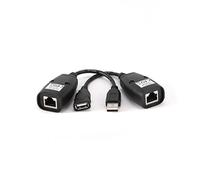Gembird Cable USB Kit DE Extension USB A TRAVES DE LAN hasta 30M, Negro
