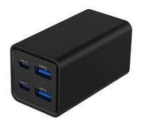 Gembird Cargador rápido USB PowerDelivery GaN de 4 Puertos USB-C/USB-A Carga Rapida 65 W negro