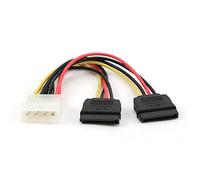 Gembird CC-SATA-PSY-0.3M cable de SATA 0,3 m Multicolor - Cable SATA (0,3 m, SATA I, Male connector / Female connector, Multicolor, Derecho, Derecho)