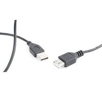 Gembird Cable de extensión USB CC-USB2-AMAF-75CM/300-BK 0,75 m USB A macho-hembra Negro USB 2.0