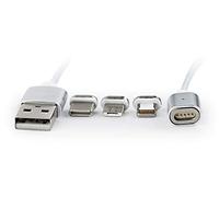Gembird CC-USB2-AMLM31-1M USB 2.0 8-Pin/MicroUSB/USB-C Blanco Adaptador de Cable - Adaptador para Cable (USB 2.0, 8-Pin/MicroUSB/USB-C, Macho/Macho, 1 m, Blanco)