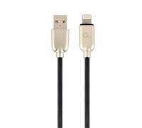 Gembird CC-USB2R-AMLM-2M CABLE DE DATOS Y CARGA PREMIUM LIGHTNING 2 M, NEGRO