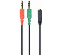 Gembird CCA-418 Cable Adaptador de Audio 3.5mm Hembra a 2 x 3.5mm Macho 0.2m