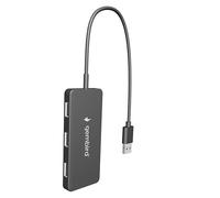 Gembird Hub USB UHB-U2P4-04 - 4 puertos USB 2.0 480 Mbps, cable integrado