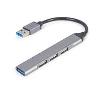 Gembird hub 4 puertos (usb3 x 1 puerto, usb2 x 3 puertos), plateado uhb-u3p1u2p3-02