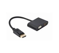 GEMBIRD DISPLAYPORT MACHO A HDMI HEMBRA + VGA HEMBRA NEGRO