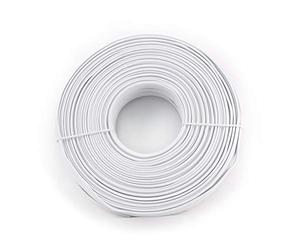 GEMBIRD Flat Telephone Cable Stranded Wire 100M, White