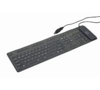 Gembird Flexible Keyboard, USB + PS/2 Combo, Black Color, US Layout