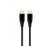 CABLE DE CARGA Y DATOS GEMBIRD (PD) TIPO-C SILICONA ALTA CALIDAD 1,5M NEGRO