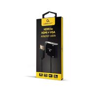 gembird HDMI Macho A HDMI Hembra + VGA Hembra + Cable Adaptador DE Audio Negro