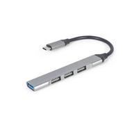 Gembird hub USB-C de 4 puertos, 1 USB 3.0 y 3 USB 2.0 (gris)