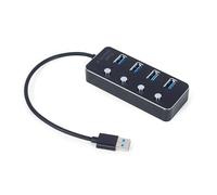 GEMBIRD Hub USB UHB-U3P4P-01 Negro