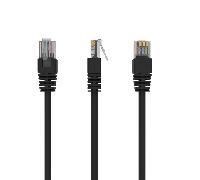 Gembird PP12-0.5M/BK Cable de Red RJ45 Cat5e 50cm Negro