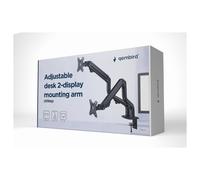 SOPORTE ESCRITORIO AJUST GEMBIRD CON BRAZO PARA 2 PANTALLAS 17-32 HASTA 8 KG