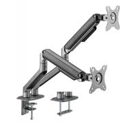 BRAZO DE MONITOR GEMBIRD PARA 2 PANTALLAS DE ESCRITORIO GRIS ESPACIAL