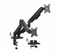 Soporte de montaje - GEMBIRD - Doble ajustable - 17-32" - VESA 75/100 mm - Puertos USB 3.2/USB-C/USB-A