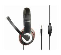 Gembird - MHS-03-BKRD auricular y casco Auriculares Alámbrico Diadema Juego Negro, Rojo