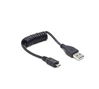 Gembird Micro USB Cable 2.0 Coiled Cable Black 0.6M
