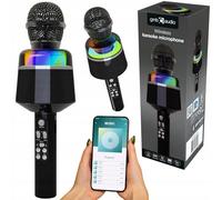 Gembird Micrófono MICBT-01-BK Bluetooth, altavoz integrado, control por botones, función karaoke