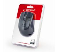 Gembird Ratón MUSW-4B-04 Óptico Inalámbrico 1600 DPI Ambidextro Negro