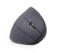 Gembird musw-ergo-01 - ratón (Mano Derecha, diseño Vertical, óptico, RF inalámbrico, 1600 dpi, Negro).