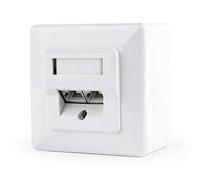 Gembird mws-2s6 - 01 2 x RJ-45 Blanco - Toma de corriente (80 mm, 80 mm, 32 mm, 240 g, 30 mm, 50 mm)
