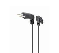 Gembird PC-184L - Cable (1 m, Male connector / Male connector, CEE7/16, C7 acoplador, H05VV-F, Negro)