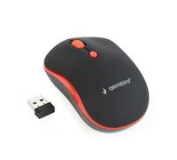 GEMBIRD RATÓN ÓPTICO INALÁMBRICO, NEGRO / ROJO MUSW-4B-03-R,