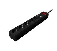 Regleta Gembird SPG5-U2-5-02 1,5m 5 Salidas AC 250V 16A Interior Negra