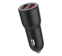 CARGADOR RAPIDO PARA COCHE GEMBIRD CON 2 PUERTOS USB, QC3.0, 36 W, NEGRO