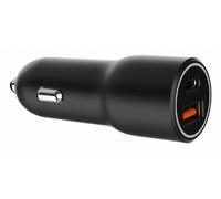 CARGADOR RAPIDO PARA COCHE GEMBIRD CON 2 PUERTOS USB, TIPO C PD, 38 W, NEGRO