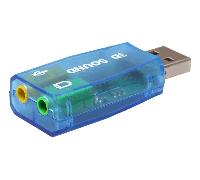 Gembird Tarjeta de Sonido USB, Plug and Play, 3D Sound, Salidas Jack 3.5 mm, Transparente, 52 x 23 x 12 mm, Sc-usb-02