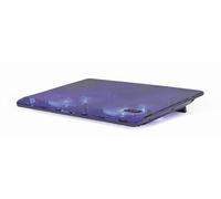 Gembird soporte de refrigeración para portátil de hasta 15,6" con ventiladores y LED azul