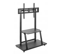 Soporte TV Gembird TVS-100F-01 de piso, acero, hasta 100", ruedas, 150kg, VESA máx 800x600mm