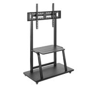 Soporte TV Gembird TVS-100F-01 de piso, acero, hasta 100", ruedas, 150kg, VESA máx 800x600mm