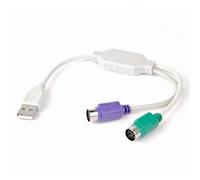 Gembird UAPS12 Cable Adaptador de USB 2.0 a 2 x PS/2 Macho/Macho Blanco
