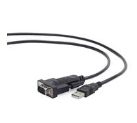 Gembird UAS-DB9M-01 - Cable convertidor USB - puerto serie, 1.5 m, Negro